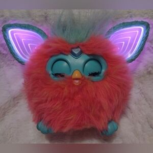 Furby Interactive Plush Toy Pink Blue Tested Works 2023 Coral Hasbro